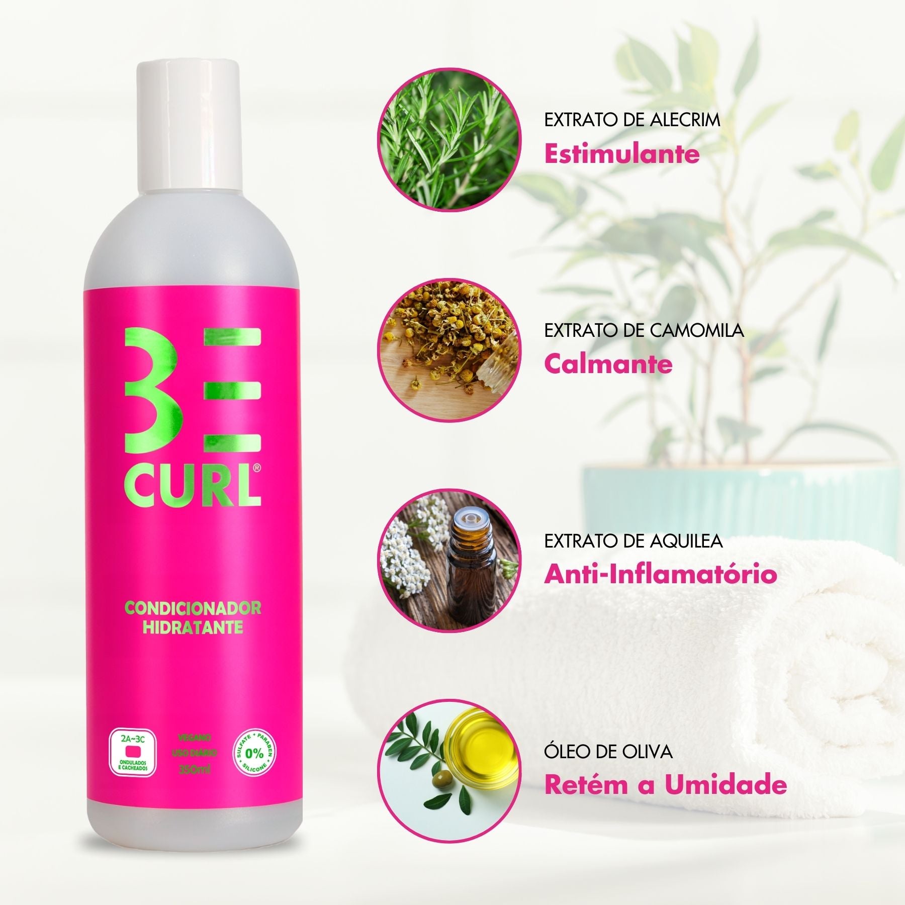 KIT NO POO SEM ESPUMA + STYLING CREAM CREME DE PENTEAR VEGANO PINK ONDAS & CACHOS BE CURL