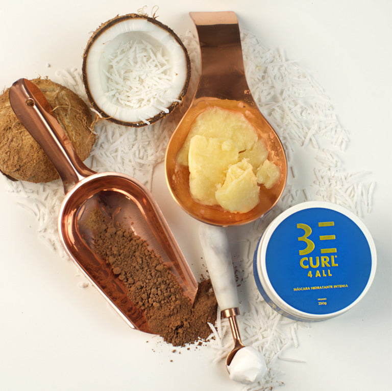 MÁSCARA HIDRATANTE INTENSA VEGANO 250G ONDULADOS, CACHEADOS E CRESPOS - 4 ALL BE CURL
